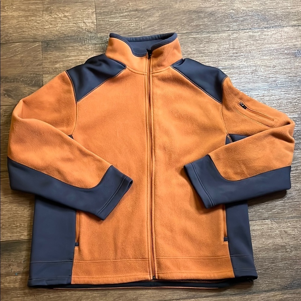 Tekgear Orange and Gray Full-Zip Jacket size L